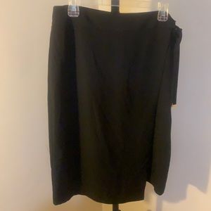 Calvin Klein black faux wrap skirt